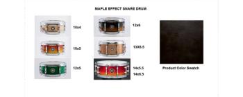 Effect Snare 10X05 Maple See-Through Black (SA-SD1050MASTB)
